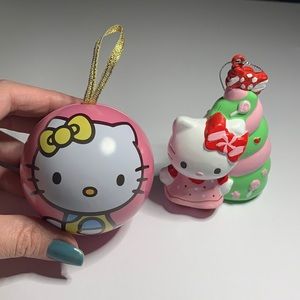 2 Hello Kitty ornaments